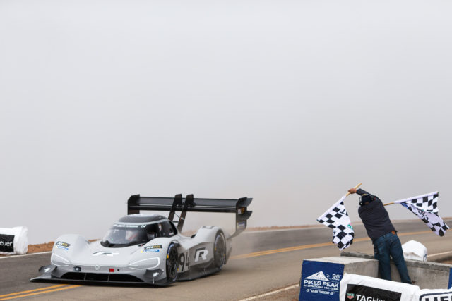 VW all-electric Pikes Peak assault smashes record