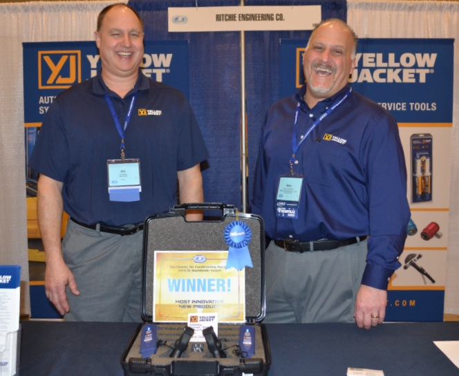 The Yellow Jacket ManTooth Wireless Digital Pressure /Temperature Gauge automotive kit was recognized as the Most Innovative new product. 