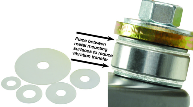 Boom Mat Decoupling washers help dissipate engine, road noise