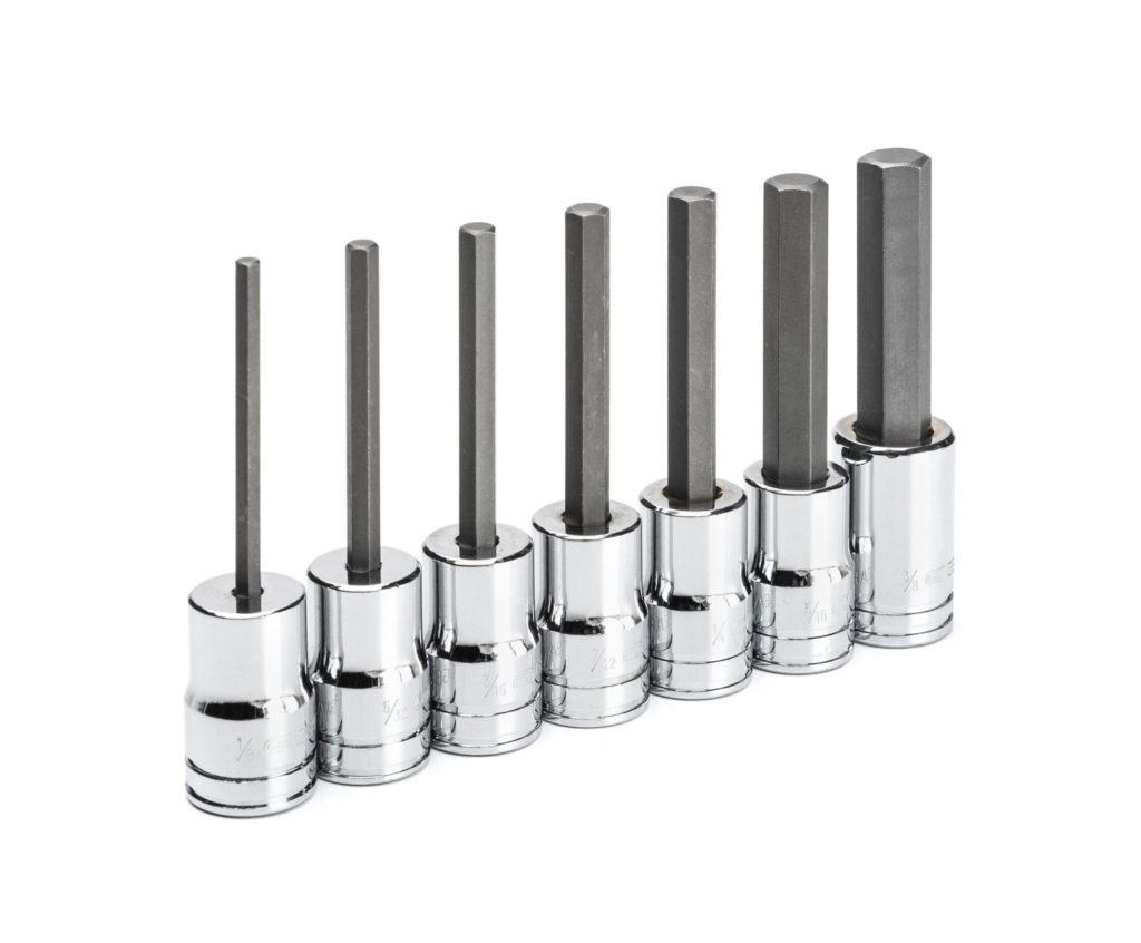 Gearwrench is introducing new additions to its Chrome Hex Bit Socket line that literally reach farther to provide greater access and ease compared to standard shorter hex keys  for automotive and industrial mechanics.