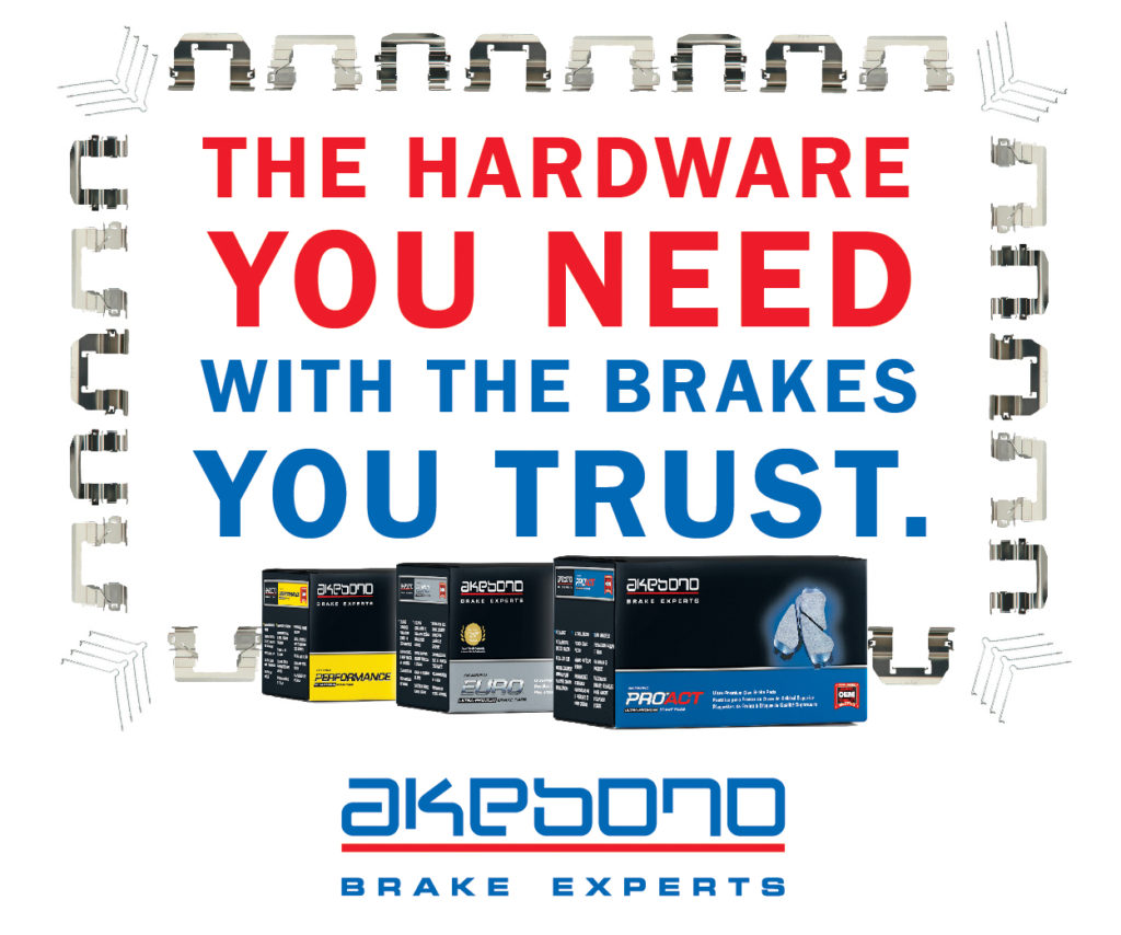 Brake hardware from Akebono Brake Corporation