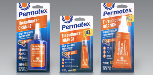 Permatex Orange Threadlocker packages