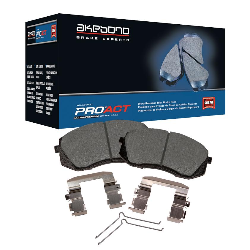 Akebono Brake Corporation expanded its ProACT Ultra-Premium Disc Brake Pad line by four part numbers