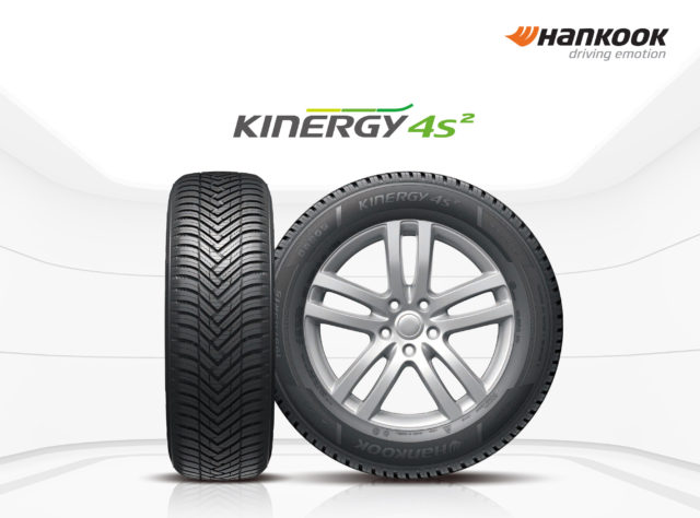 Hankook Tire  has launched its all-weather Kinergy 4S2 in the North American market.  The IF Design Award-winning Kinergy 4S2 features excellent dry, wet and snow performance complete with a Three-Peak Mountain Snowflake rating. 