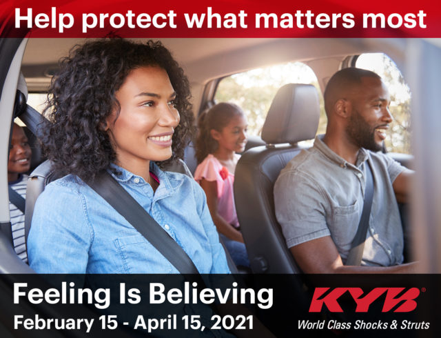 KYB’s popular consumer rebate promotion, Feeling is Believing, returns February 15th and will run through April 15th. 