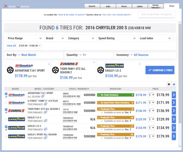 users of the Epicor Integrated Service Estimator (ISE) solution now have optional access to the TireConnect by Bridgestone tire sourcing tool. 