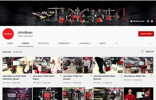 John Bean most recent video additions focus on the innovative John Bean Tru-Point advanced driver assistance system (ADAS) calibration tool.