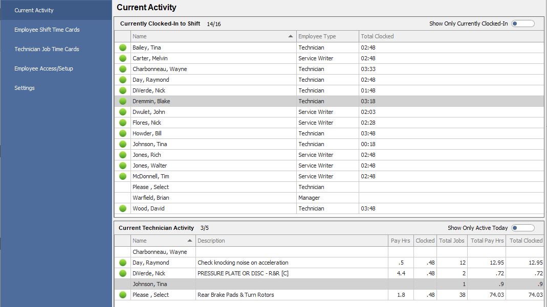 The upcoming software release of the Mitchell 1 Manager SE auto shop management system includes new technician productivity tracking features