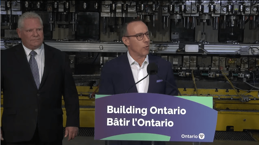 AIA Canada President Jean-Francois Champange and Ontario Premier Doug Ford were on hand to announce the multi-pronged auto care industry training program.