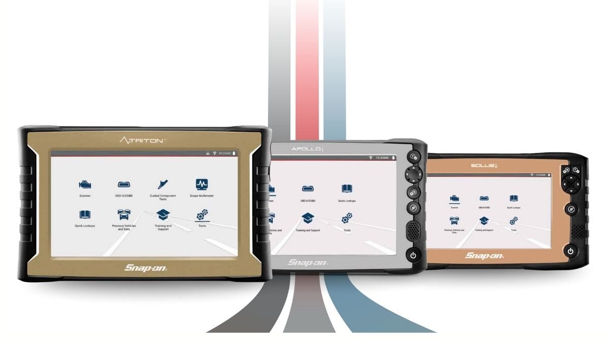 Snap-on is now offering limited-edition diagnostic platforms featuring special-colored bezels – TRITON with gold, APOLLO+ with silver and SOLUS+ with bronze – while supplies last.
